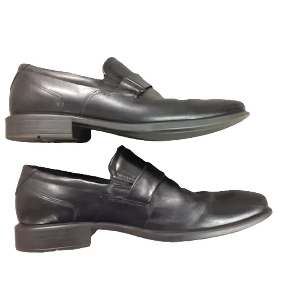 Ecco Men's Dress Shoes Size 8 Slip-on, Black Leather Bit Loafer - Picture 6 of 10